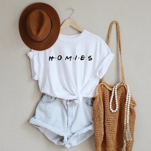 Homies Tee Short Sleeve Casual Unisex T shirt